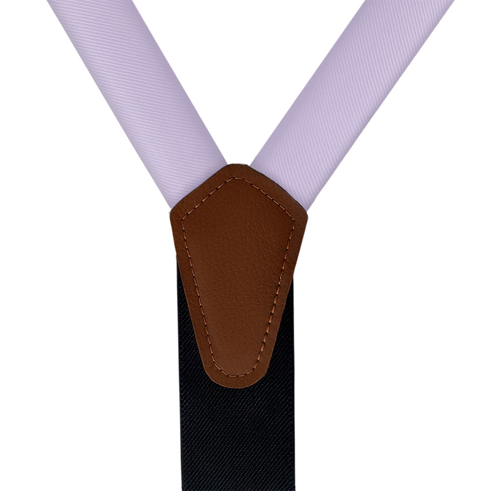 Azazie Lilac Suspenders - Vegan Leather Y-Back - Knotty Tie Co.