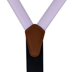 Azazie Lilac Suspenders - Vegan Leather Y-Back - Knotty Tie Co.