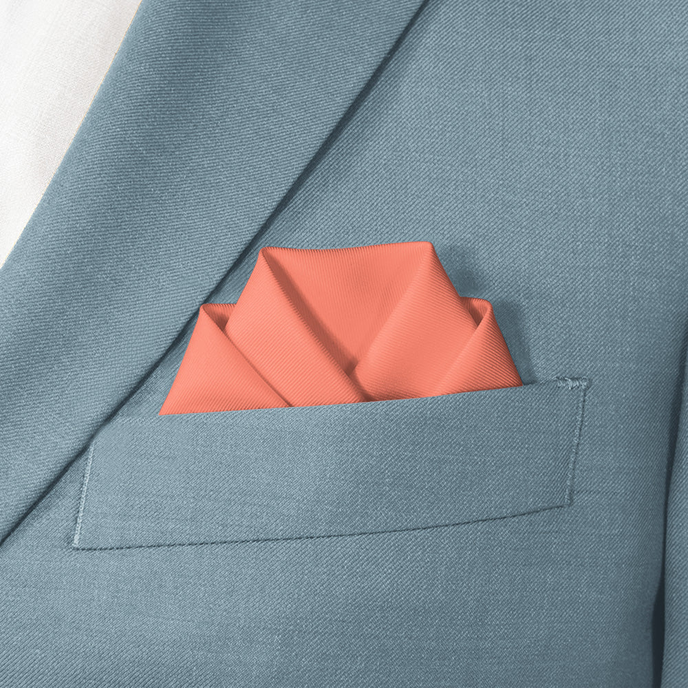 Azazie Mai Tai Pocket Square - Scalloped Fold - Knotty Tie Co.