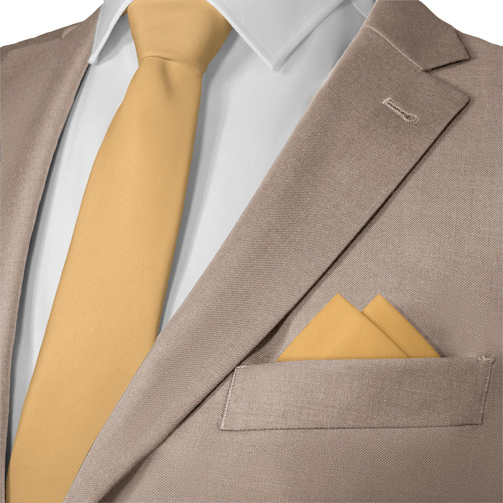 Azazie Marigold Pocket Square - 12" Square - Knotty Tie Co.