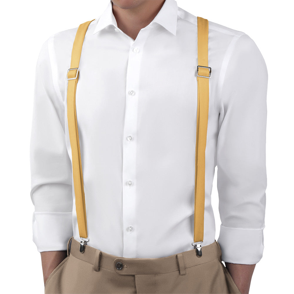 Azazie Marigold Suspenders - Main View - Knotty Tie Co.