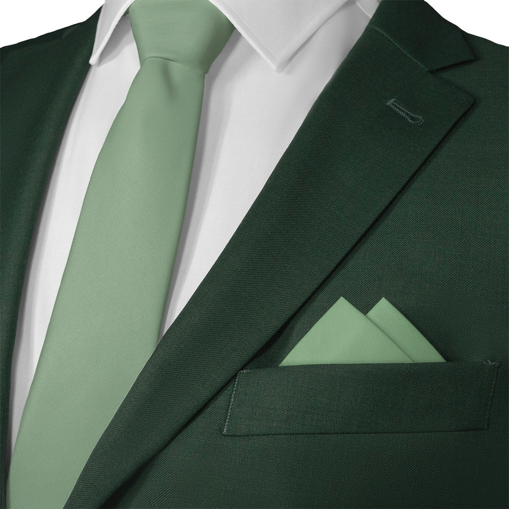 Azazie Matcha Pocket Square - 12" Square - Knotty Tie Co.