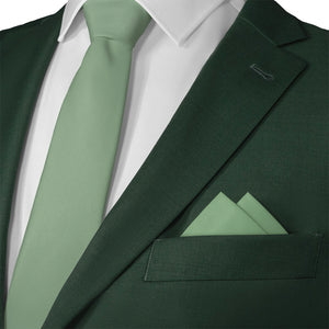 Azazie Matcha Pocket Square - Matching Necktie- Knotty Tie Co.