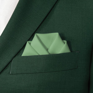 Azazie Matcha Pocket Square - Scalloped Fold - Knotty Tie Co.