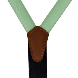 Azazie Matcha Suspenders - Vegan Leather Y-Back - Knotty Tie Co.