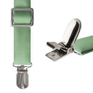 Azazie Matcha Suspenders - Hardware and Strap - Knotty Tie Co.