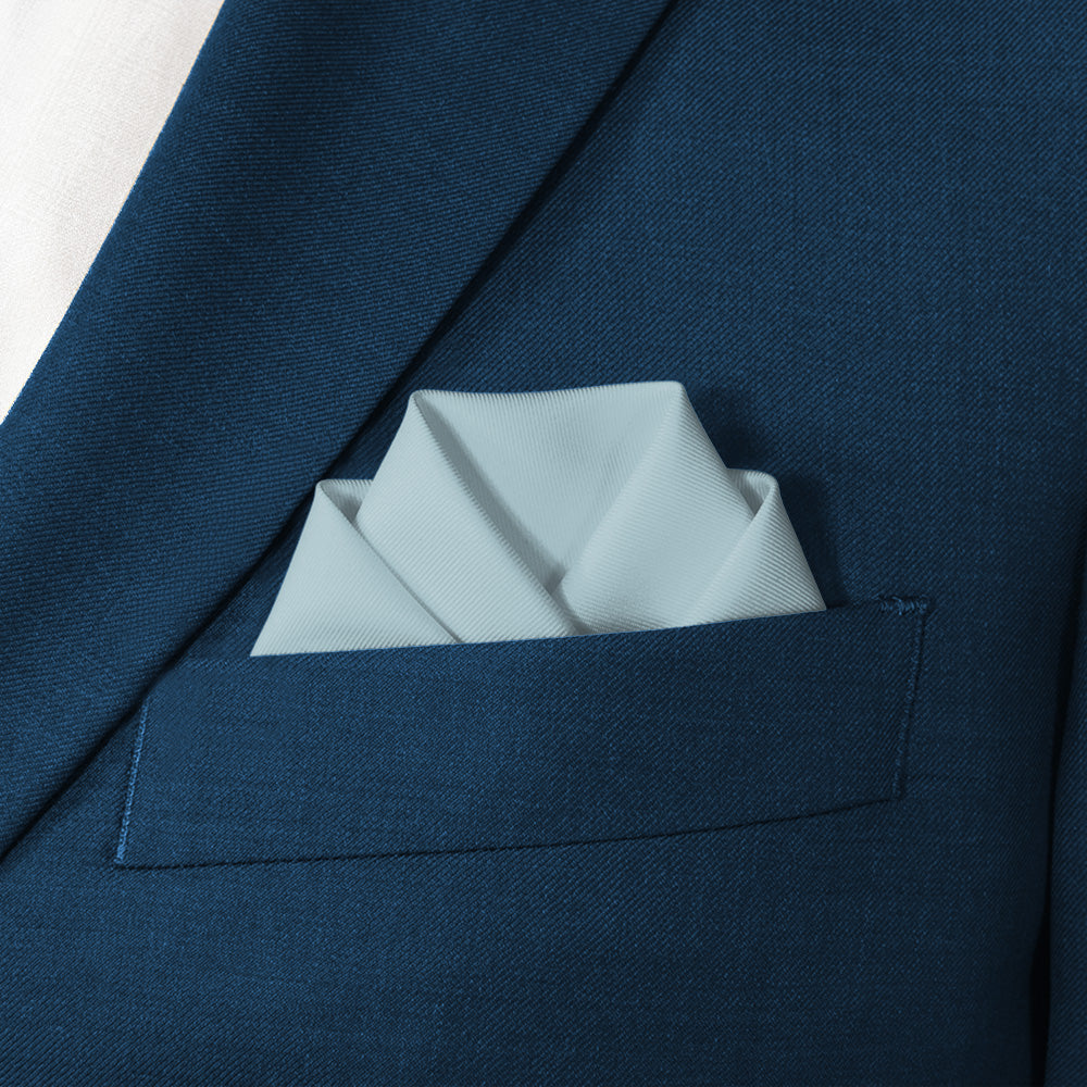 Azazie Mist Pocket Square - Scalloped Fold - Knotty Tie Co.