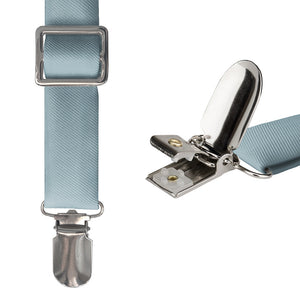 Azazie Moody Blue Suspenders - Hardware and Strap - Knotty Tie Co.