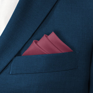 Azazie Mulberry Pocket Square - Stairs Fold - Knotty Tie Co.