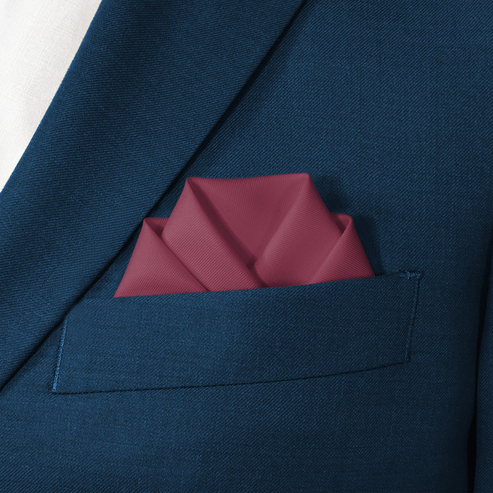 Azazie Mulberry Pocket Square - Scalloped Fold - Knotty Tie Co.