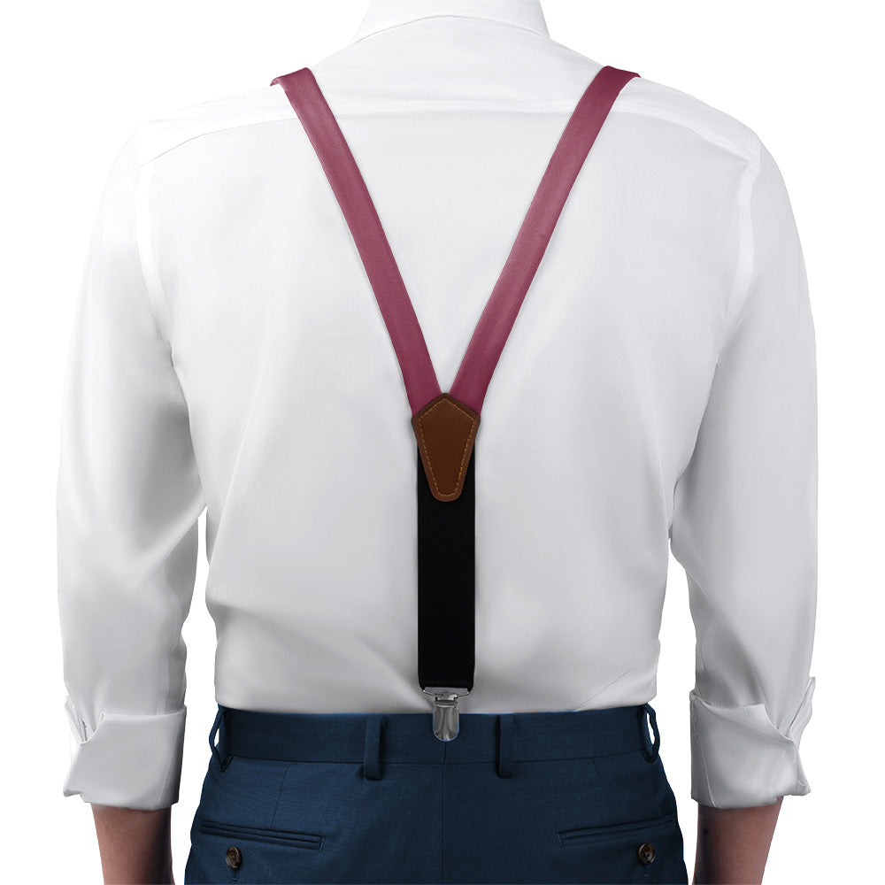 Azazie Mulberry Suspenders - On Model Front View - Knotty Tie Co.