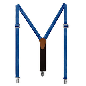 Azazie Navy Blue Suspenders - Full Front View - Knotty Tie Co.