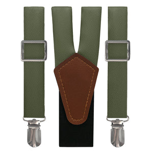 Azazie Olive Suspenders - Main View - Knotty Tie Co.