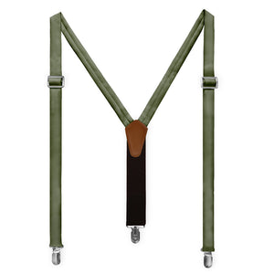 Azazie Olive Suspenders - Full Front View - Knotty Tie Co.