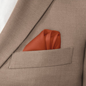 Azazie Paprika Pocket Square - Wave Fold - Knotty Tie Co.