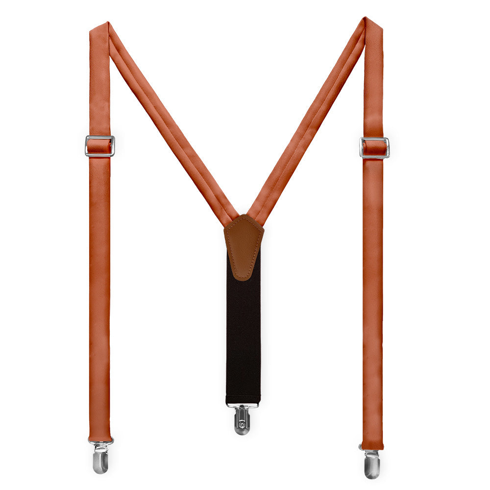 Azazie Paprika Suspenders - Full Front View - Knotty Tie Co.