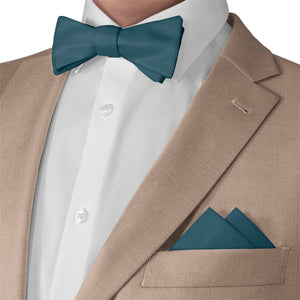 Azazie Peacock Pocket Square - Matching Bow Tie - Knotty Tie Co.