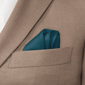 Azazie Peacock Pocket Square - Wave Fold - Knotty Tie Co.