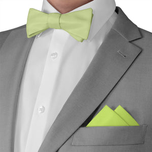 Azazie Pear Pocket Square - Matching Bow Tie - Knotty Tie Co.