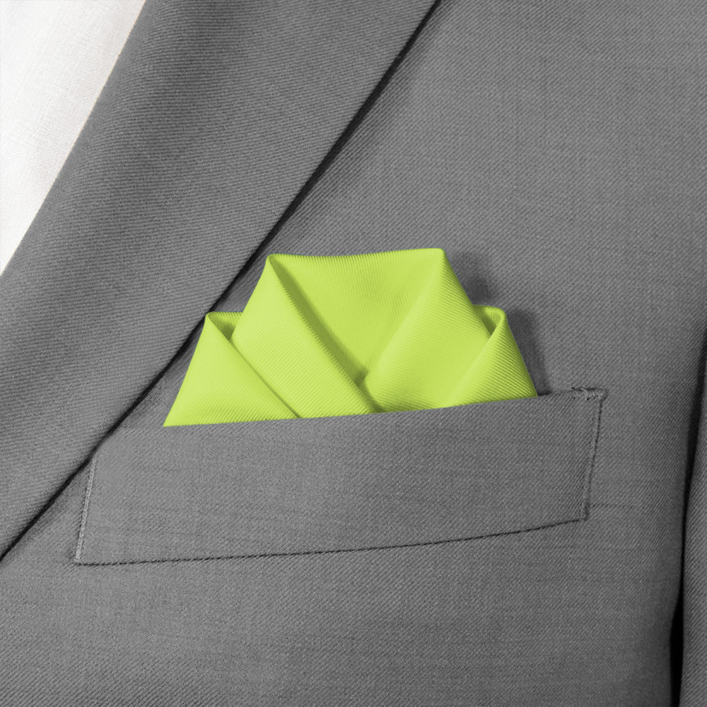 Azazie Pear Pocket Square - Scalloped Fold - Knotty Tie Co.