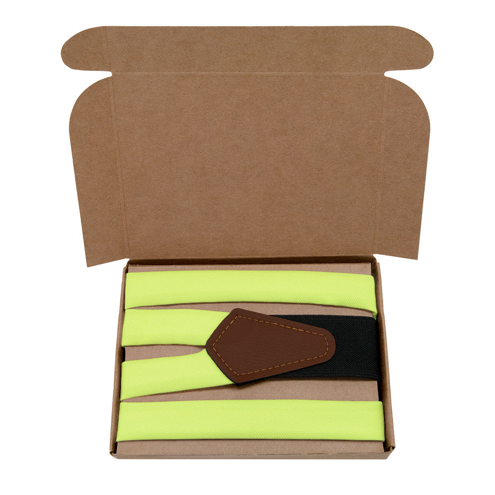 Azazie Pear Suspenders - Kraft Gift Box Packaging - Knotty Tie Co.