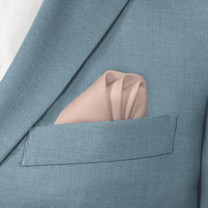 Azazie Pearl Pink Pocket Square - Wave Fold - Knotty Tie Co.