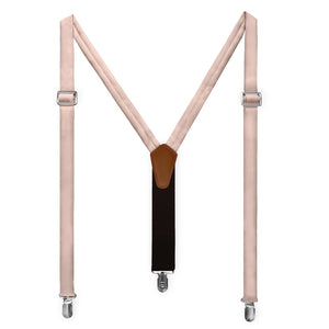 Azazie Pearl Pink Suspenders - Full Front View - Knotty Tie Co.