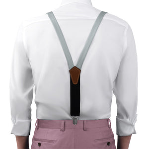 Azazie Pebble Suspenders - On Model Front View - Knotty Tie Co.