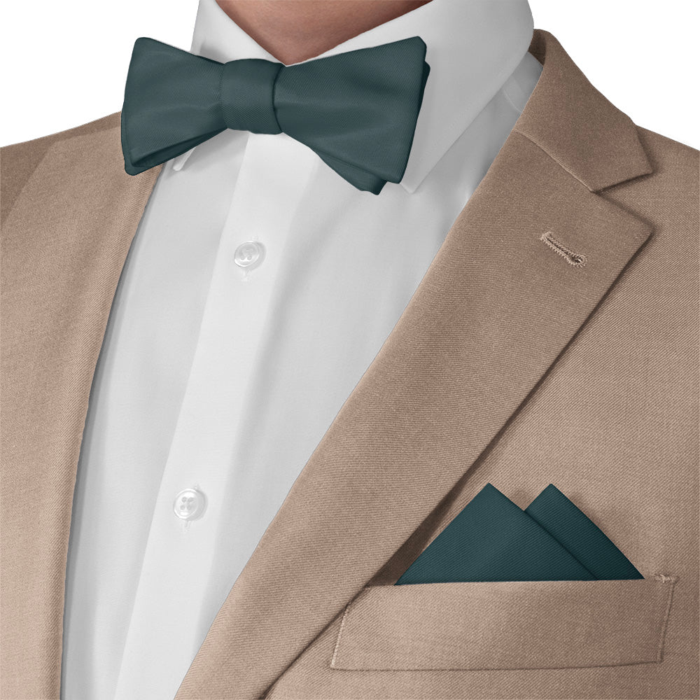 Azazie Pine Pocket Square - Matching Bow Tie - Knotty Tie Co.