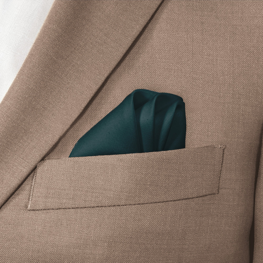 Azazie Pine Pocket Square - Wave Fold - Knotty Tie Co.