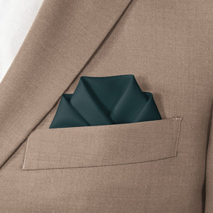 Azazie Pine Pocket Square - Scalloped Fold - Knotty Tie Co.