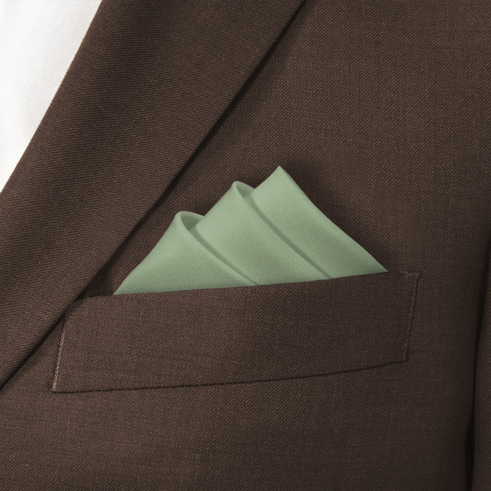 Azazie Pistachio Pocket Square - Stairs Fold - Knotty Tie Co.