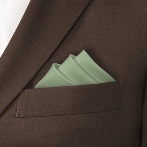 Azazie Pistachio Pocket Square - Stairs Fold - Knotty Tie Co.