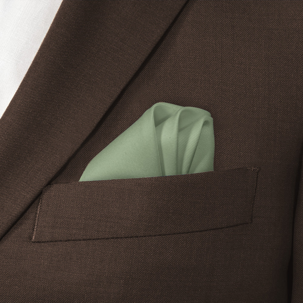 Azazie Pistachio Pocket Square - Wave Fold - Knotty Tie Co.