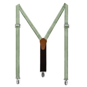 Azazie Pistachio Suspenders - Full Front View - Knotty Tie Co.