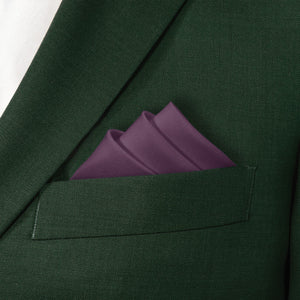 Azazie Plum Pocket Square - Stairs Fold - Knotty Tie Co.