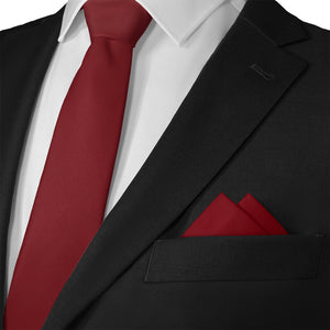 Azazie Pomegranate Pocket Square - Matching Necktie- Knotty Tie Co.