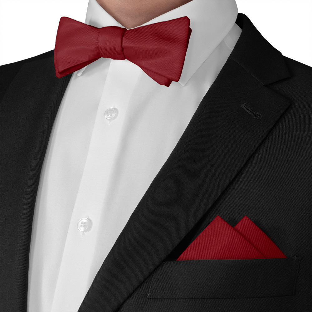 Azazie Pomegranate Pocket Square - Matching Bow Tie - Knotty Tie Co.