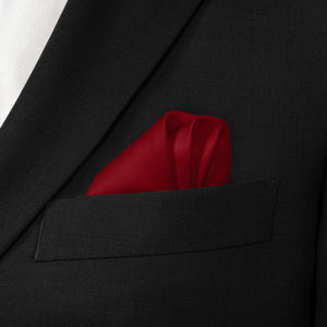 Azazie Pomegranate Pocket Square - Wave Fold - Knotty Tie Co.