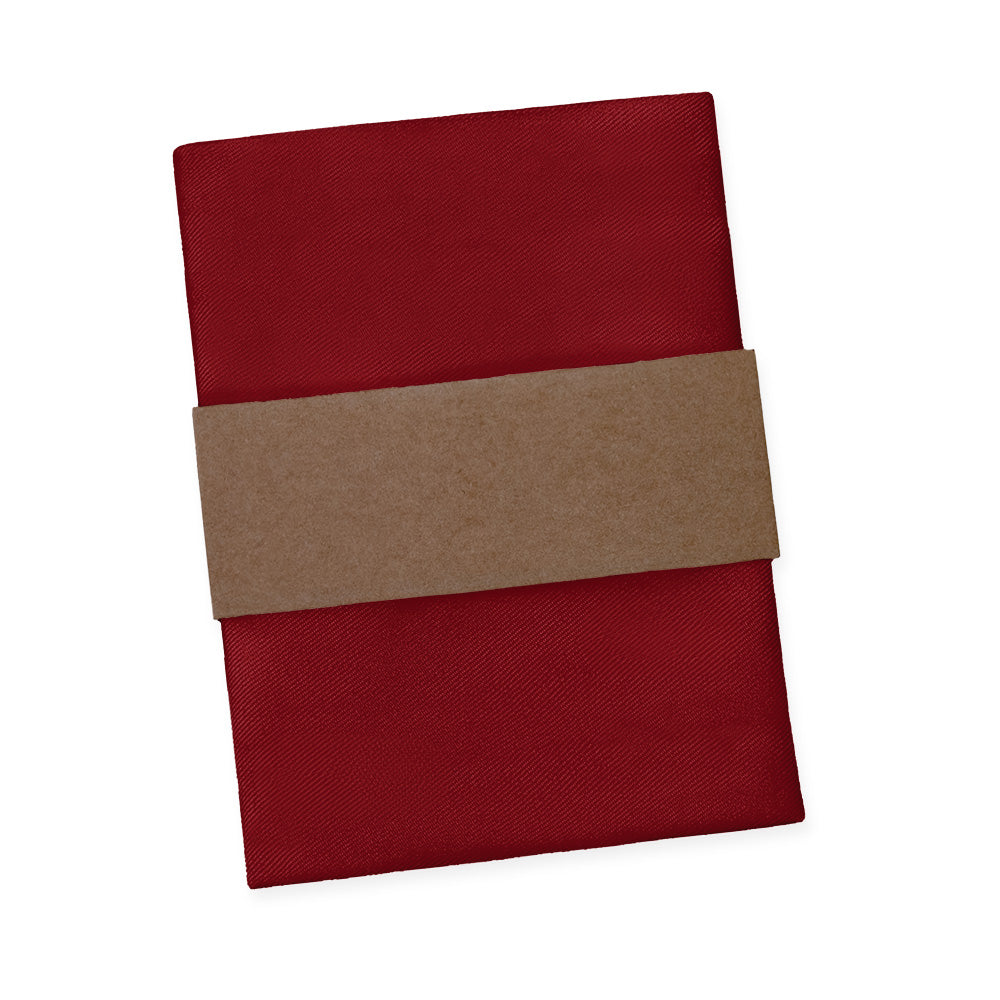 Azazie Pomegranate Pocket Square - Packaging - Knotty Tie Co.