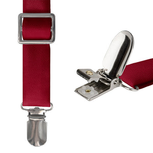 Azazie Pomegranate Suspenders - Hardware and Strap - Knotty Tie Co.