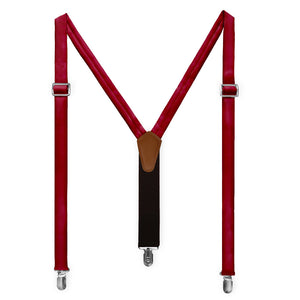 Azazie Pomegranate Suspenders - Full Front View - Knotty Tie Co.