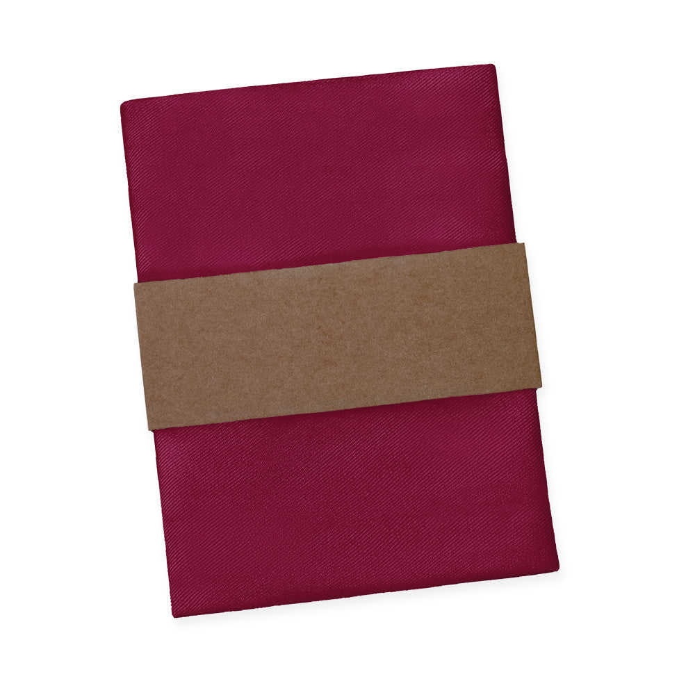 Azazie Raspberry Pocket Square - Packaging - Knotty Tie Co.