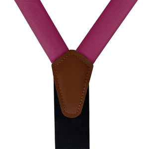 Azazie Raspberry Suspenders - Vegan Leather Y-Back - Knotty Tie Co.