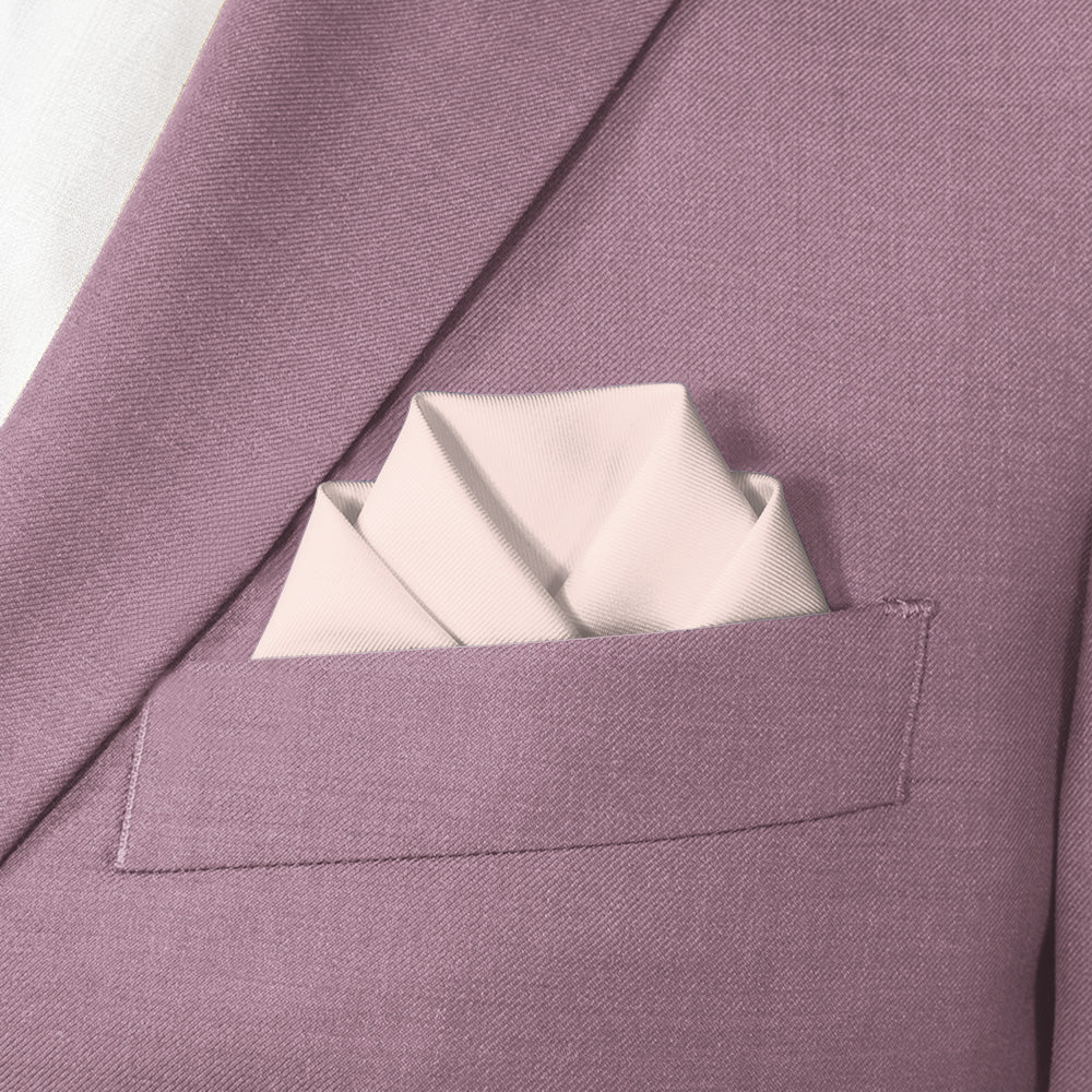 Azazie Rose Petal Pocket Square - Scalloped Fold - Knotty Tie Co.