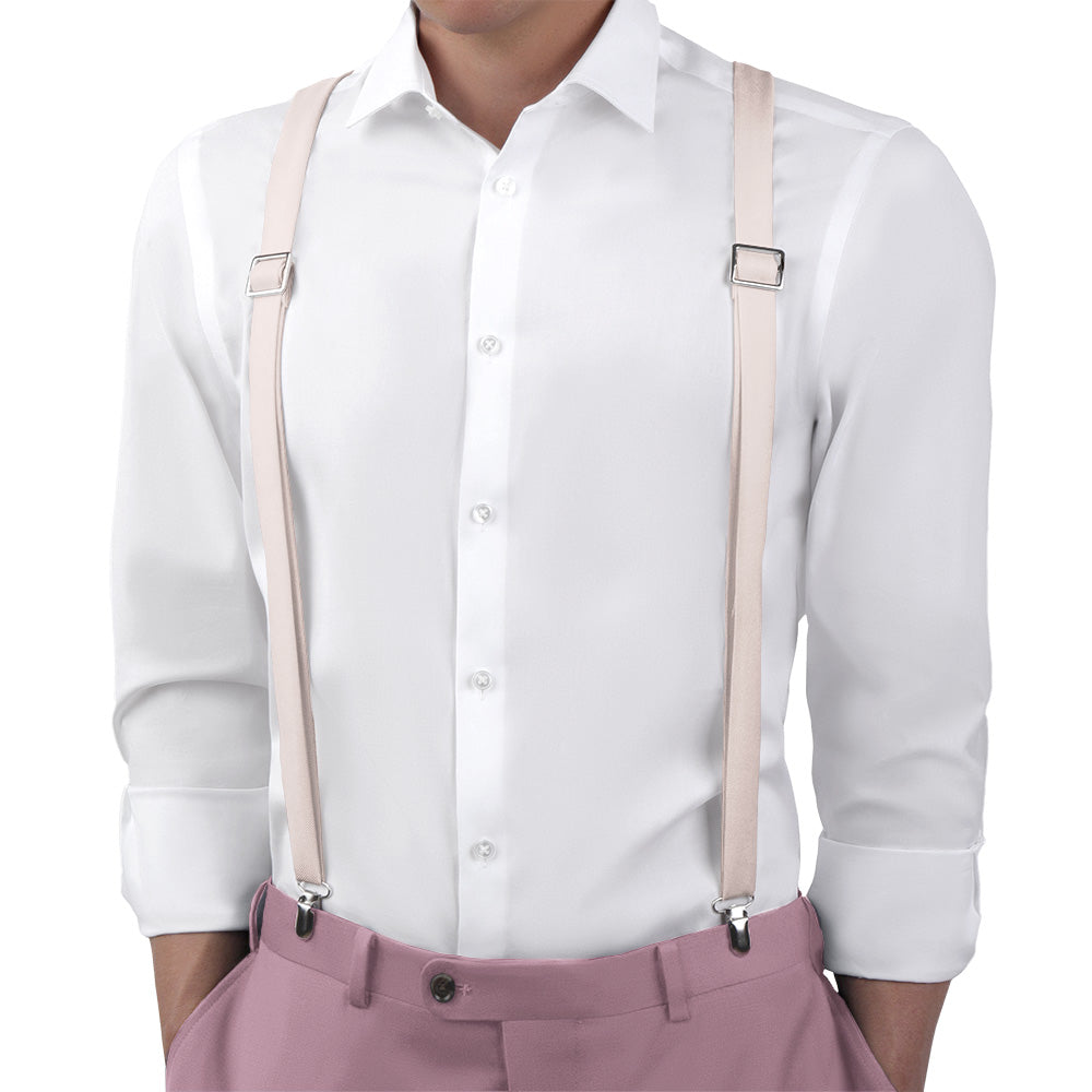 Azazie Rose Petal Suspenders - Main View - Knotty Tie Co.