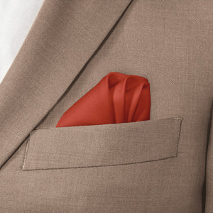 Azazie Rust Pocket Square - Wave Fold - Knotty Tie Co.