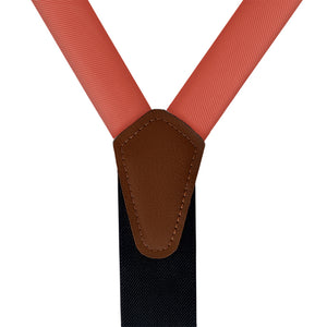 Azazie Rust Suspenders - Vegan Leather Y-Back - Knotty Tie Co.