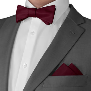 Azazie Sangria Pocket Square - Matching Bow Tie - Knotty Tie Co.