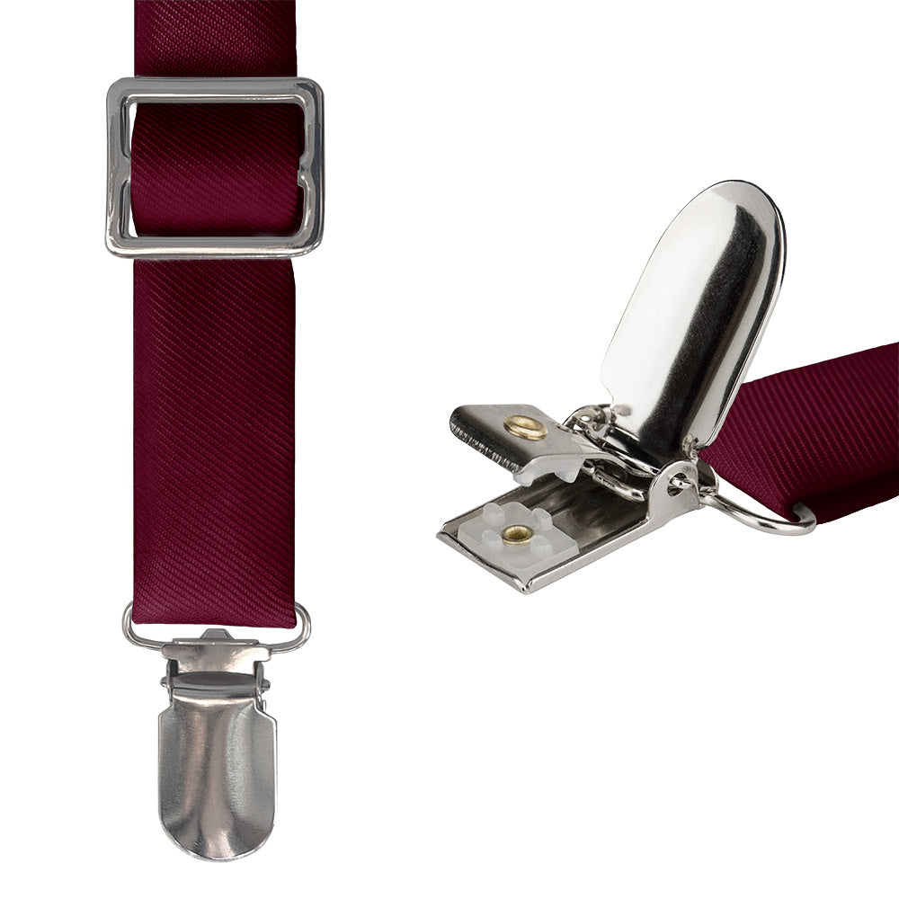 Azazie Sangria Suspenders - Hardware and Strap - Knotty Tie Co.